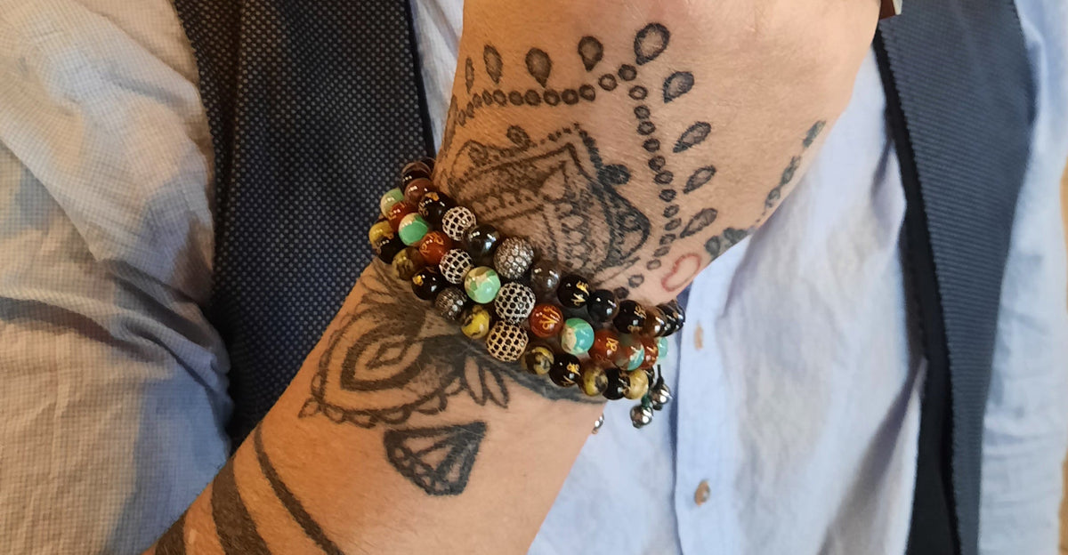 Oṃ Maṇi Padme Hūṃ Bracciali Uomo