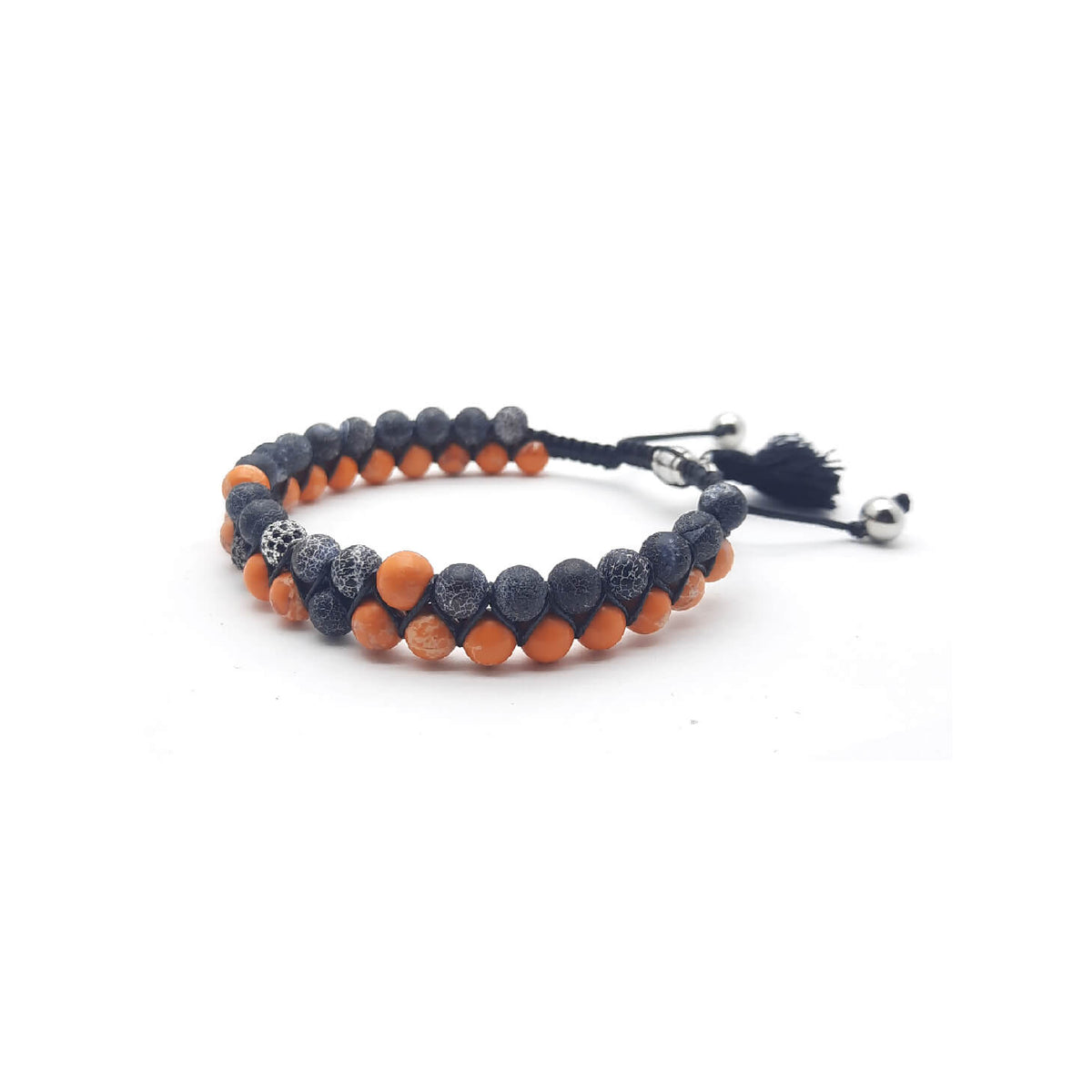 TaRa Ek saaht Bracciale con Dentritica bracciale tibetana pietre naturali fatto a mano in Italia Uomo negozio a Este e on-line