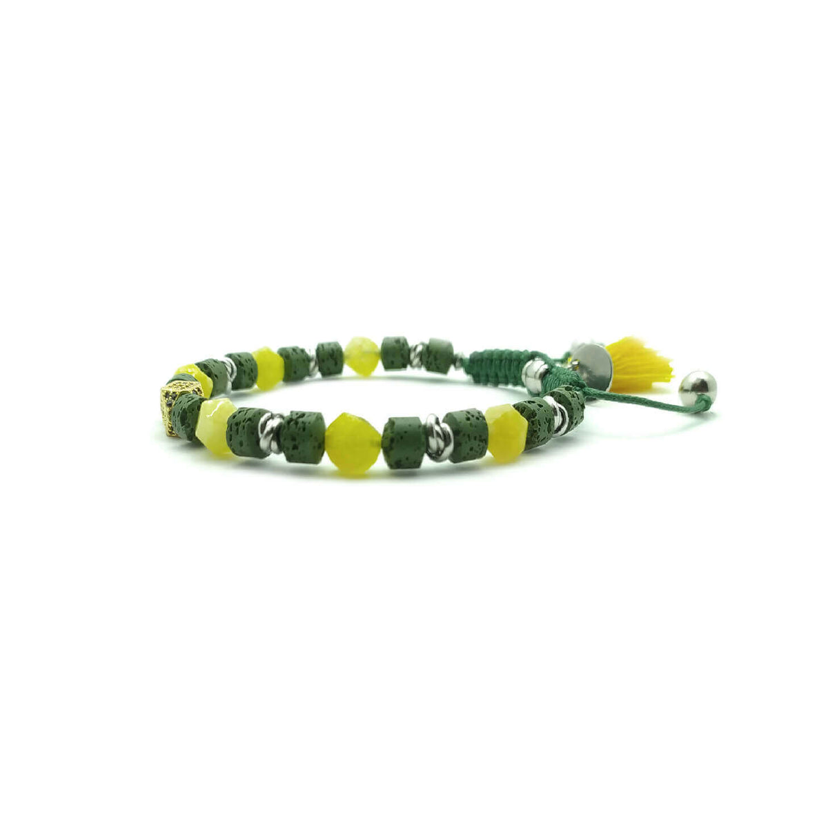 TaRa Keval Bracciale con Diaspro Pietra Lavica bracciale tibetano pietre naturali fatto a mano in Italia on line e in centro a Este da Gioielli D'Este