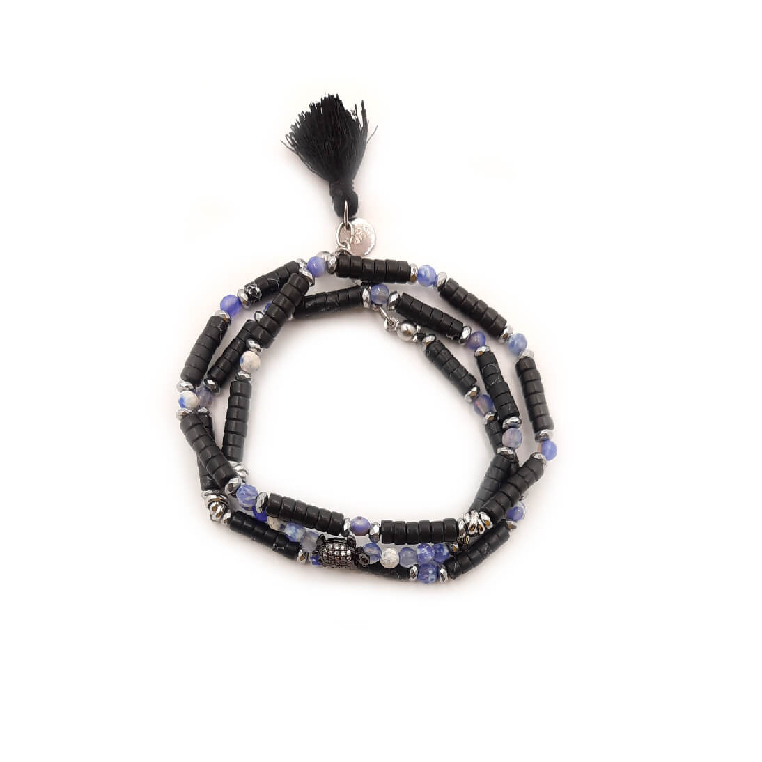 Dàimào-Bracciale con Onice Quarzo Blu