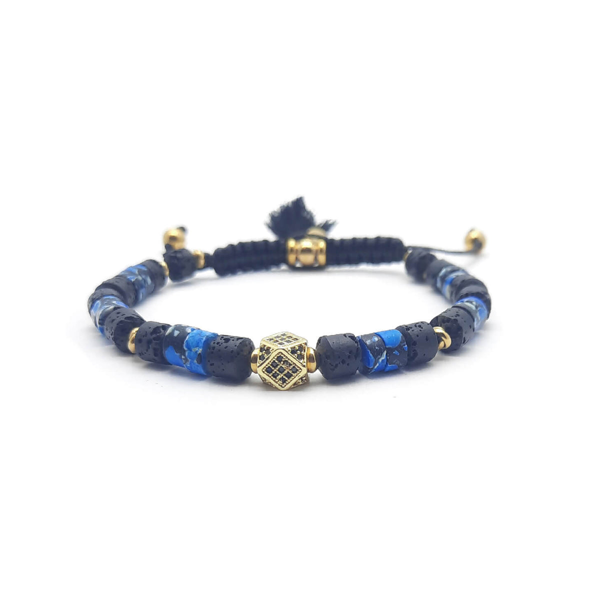 TaRa Keval Bracciale con Diaspro Pietra Lavica bracciale tibetano pietre naturali fatto a mano in Italia on line e in centro a Este da Gioielli D'Este