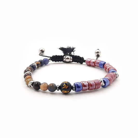 Lung-Ta Bracciale Ceramica Heischi e Diaspro