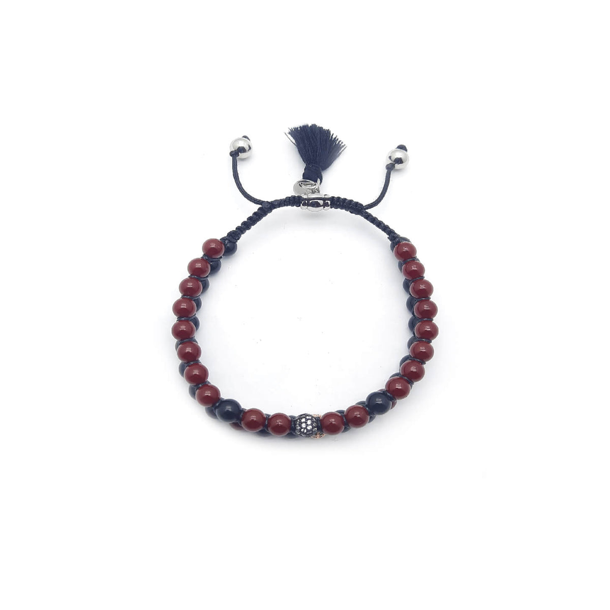 TaRa Ek saaht Bracciale con Onice Agata bracciale tibetana pietre naturali fatto a mano in Italia Uomo negozio a Este e on-line