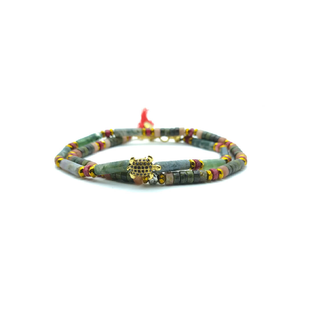 TaRa Dàimào-Bracciale con Diaspro bracciale collana tibetana pietre naturali fatto a mano in Italia Uomo negozio a Este e on-line