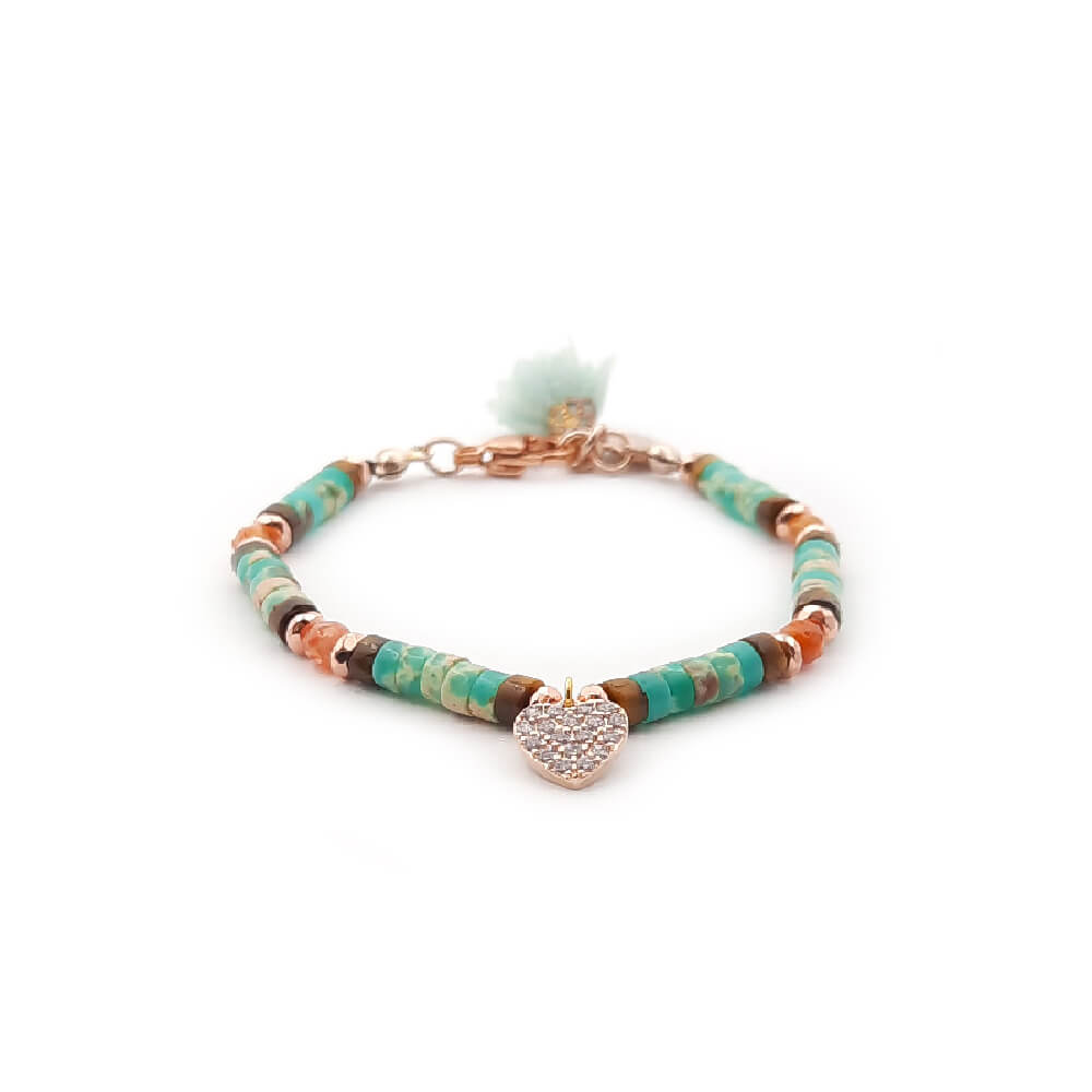 Dàimào Bracciale Occhio tigre Acquamarina