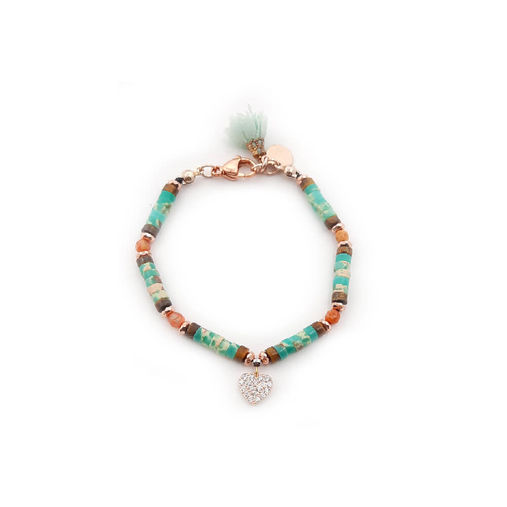 Dàimào Bracciale Occhio tigre Acquamarina