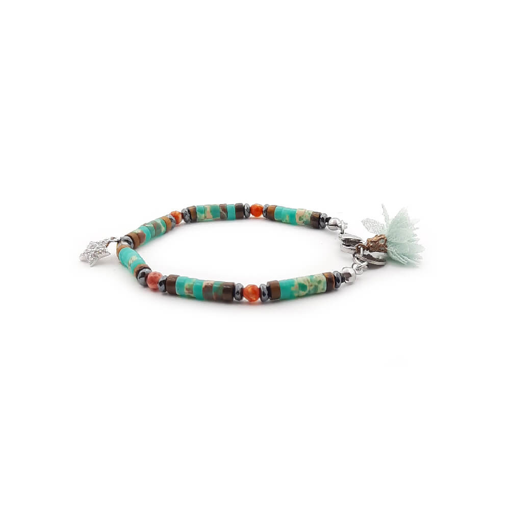 Dàimào Bracciale Occhio tigre Acquamarina