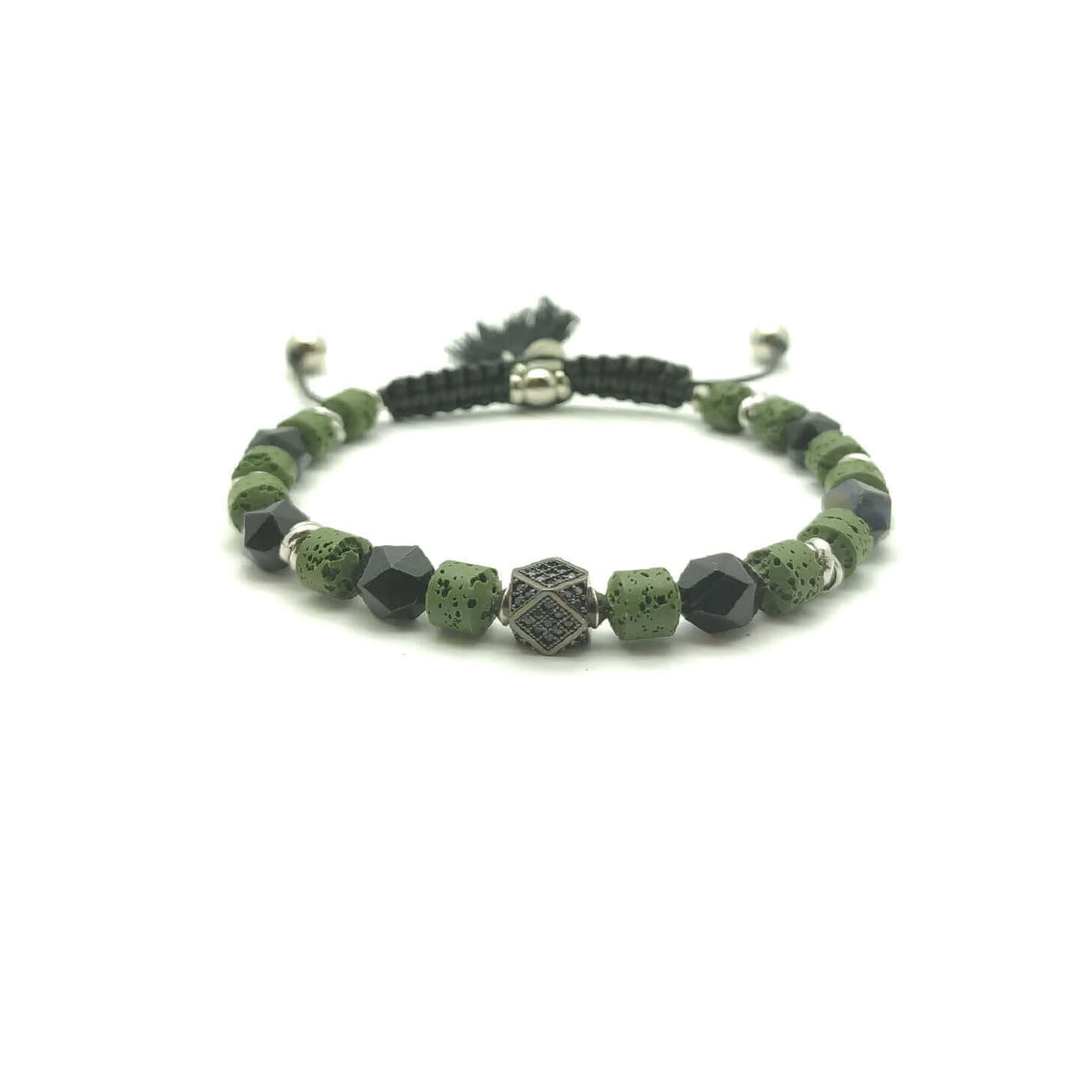 TaRa Keval Bracciale con Diaspro Pietra Lavica bracciale tibetano pietre naturali fatto a mano in Italia on line e in centro a Este da Gioielli D'Este