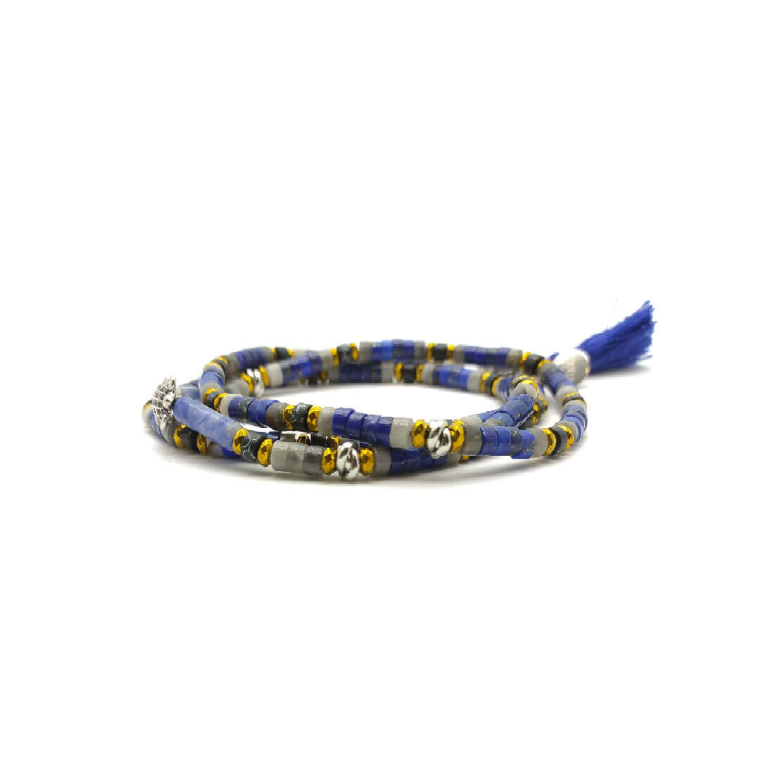 TaRa Dàimào-Bracciale con Sodalite Dendritica bracciale collana tibetana pietre naturali fatto a mano in Italia Uomo negozio a Este e on-line