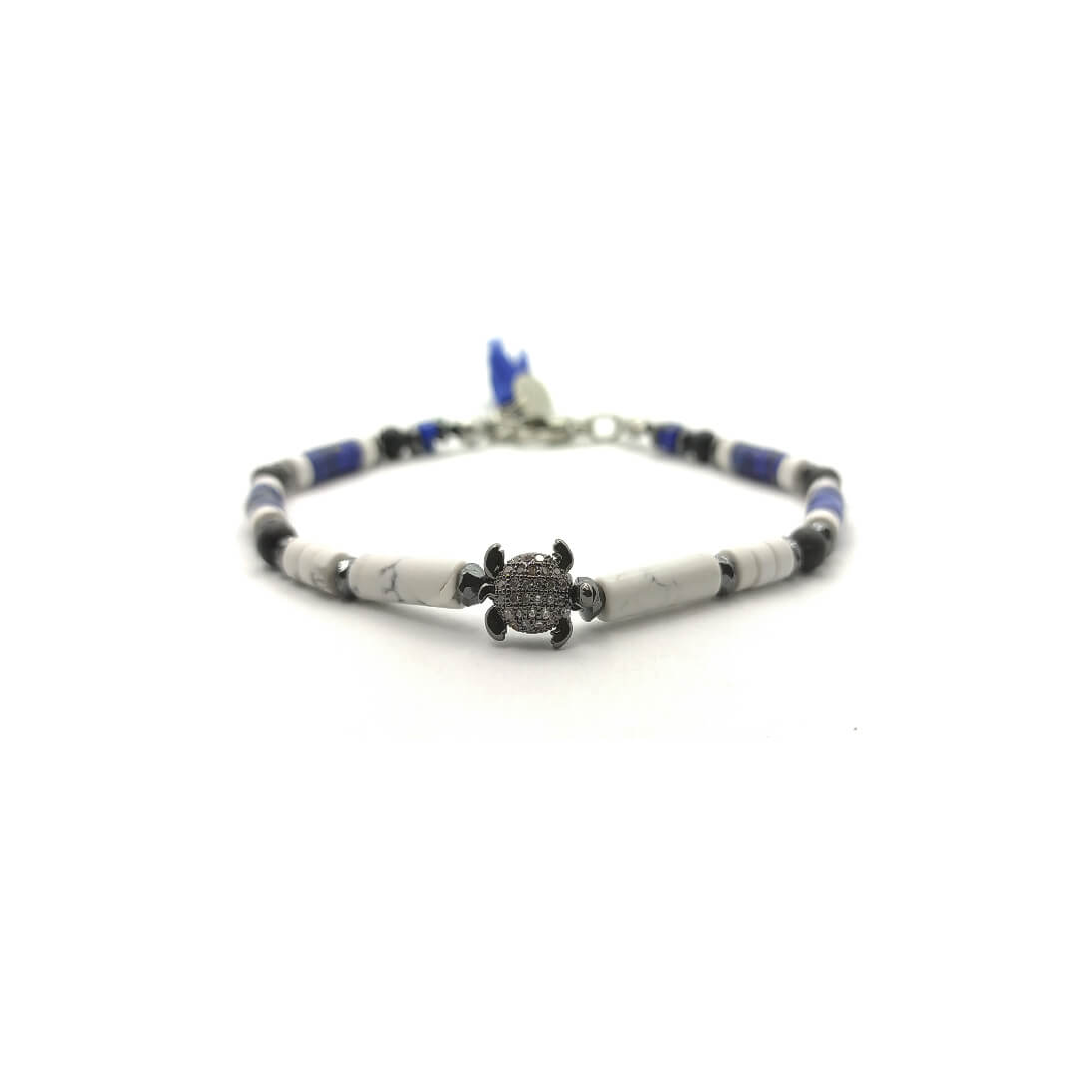 TaRa Dàimào-Bracciale con Aulite Sodalite bracciale collana tibetana pietre naturali fatto a mano in Italia Uomo negozio a Este e on-line