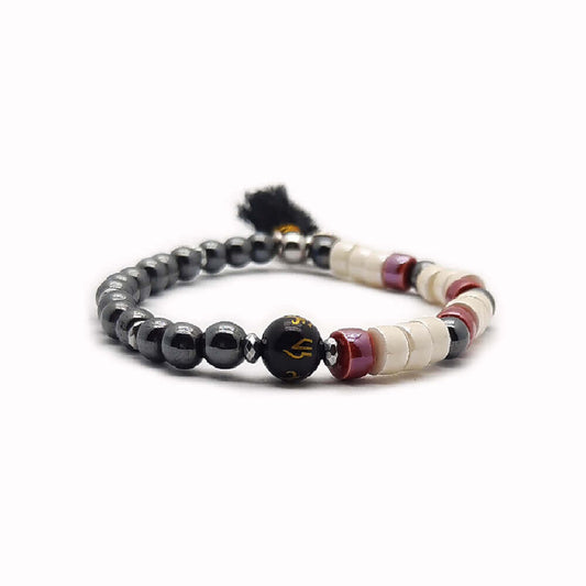 Lung-Ta Bracciale Ceramica Heischi Ematite