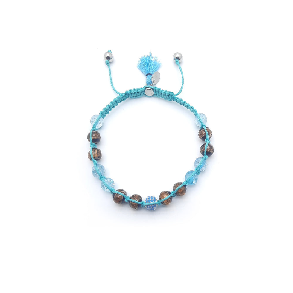 Lung-Ta Bracciale Argento 925% Vetro sommerso Murano