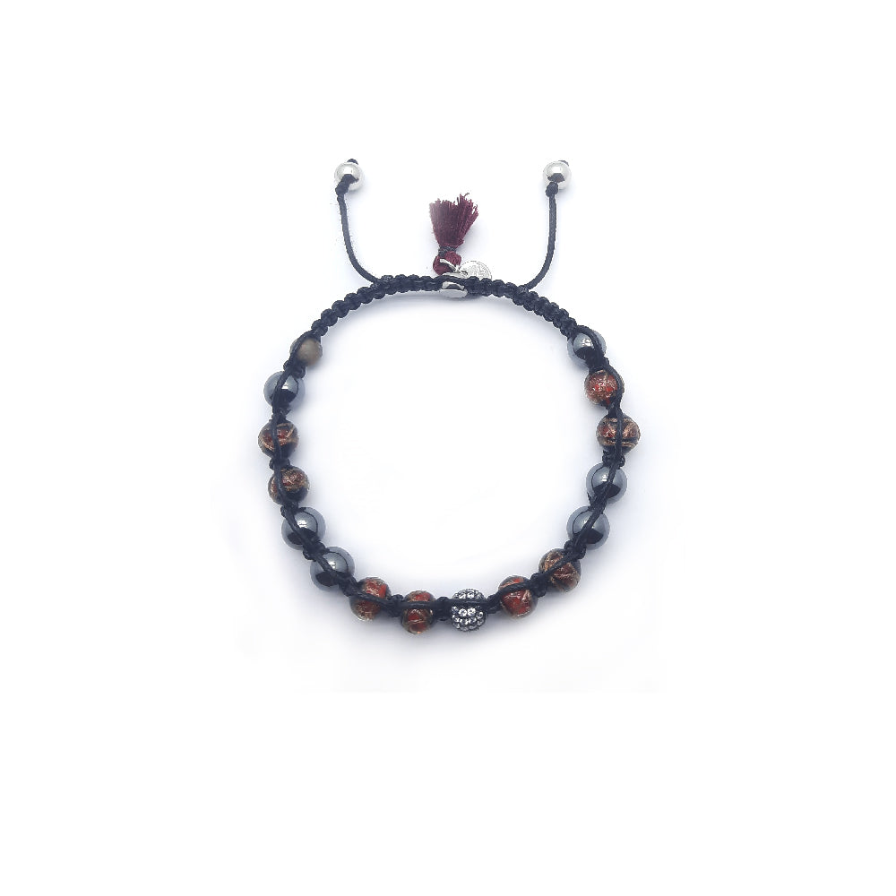 Lung-Ta Bracciale Argento 925% Vetro sommerso Murano