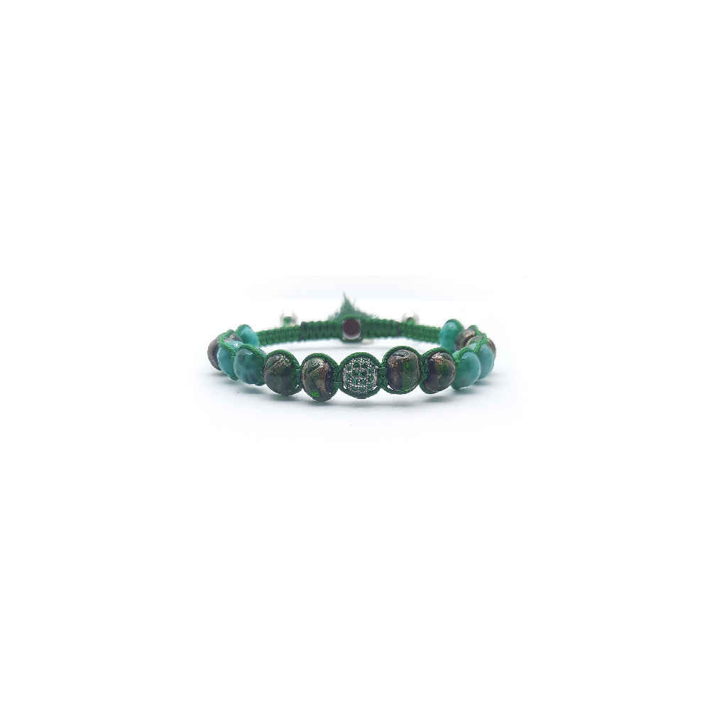 Lung-Ta Bracciale Argento 925% Vetro sommerso Murano